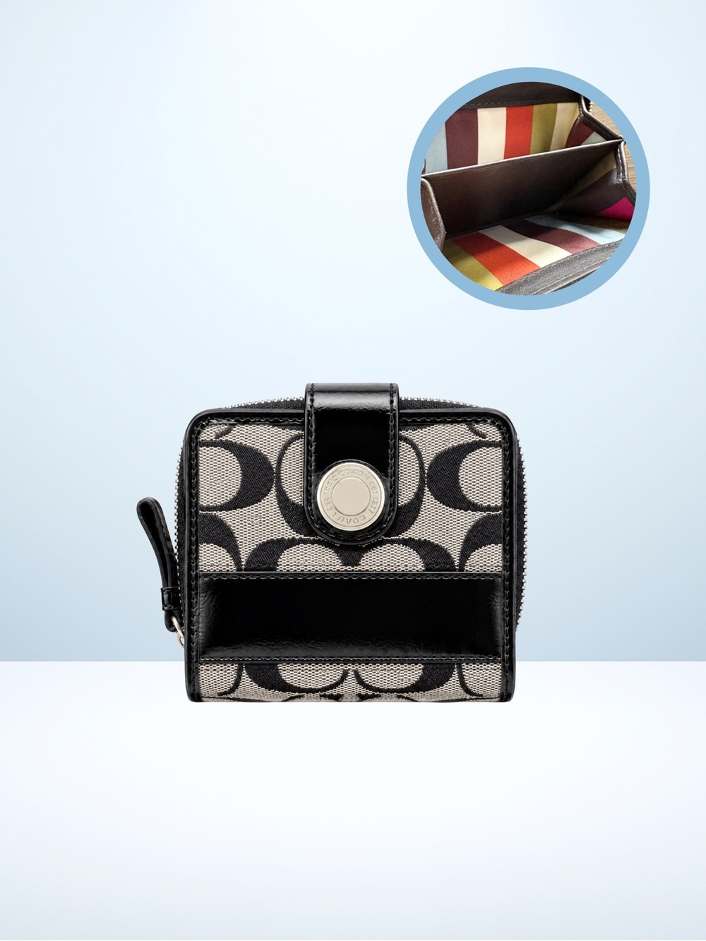 Coach Black Signature Legacy Wallet